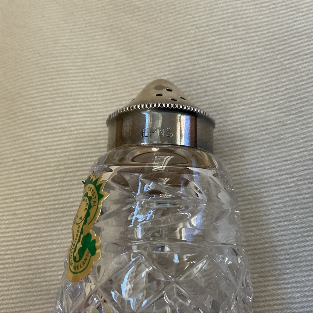 Waterford Crystal Salt and Pepper Shakers with Silver Tops - Picture 6 of 9